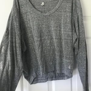 Free people movement Gray starry sweatshirt